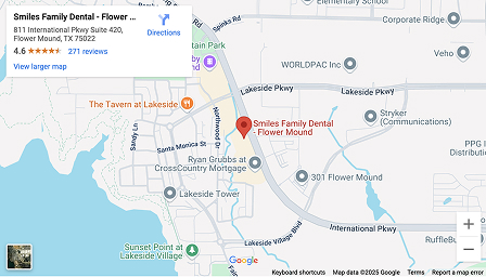 Smiles Family Dental - Flower Mound location map